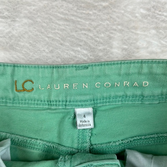 LC Lauren Conrad Green Jean Shorts - Picture 2 of 12